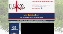 Desktop Screenshot of liveoakarchery.com